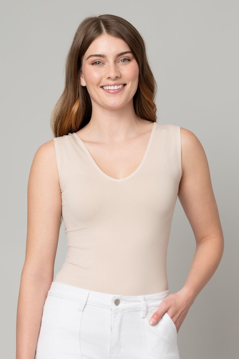 Ultra Soft V-Neck Seamless Tank Pine Apparel