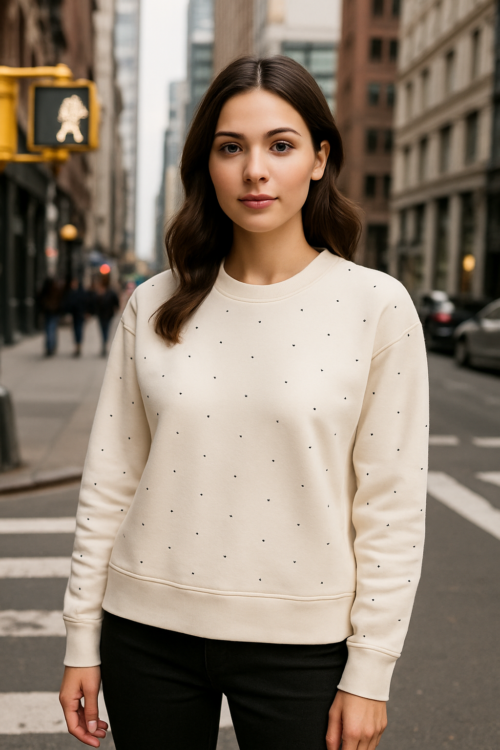 Silky Soft Rhinestone Pullover