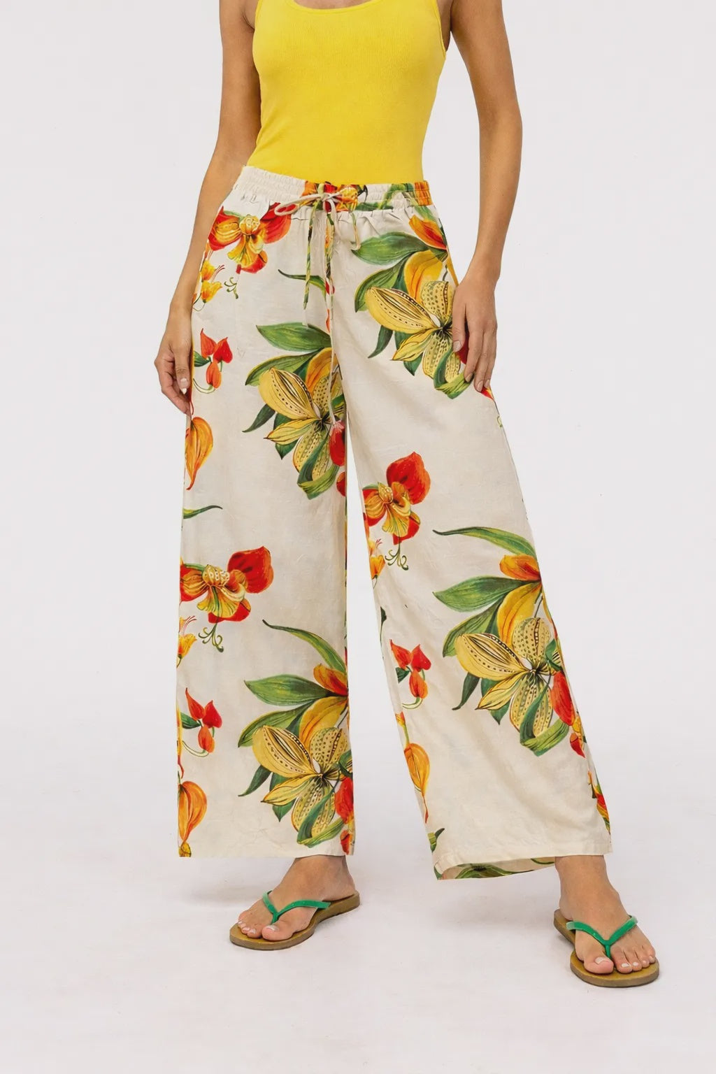 Linique Flower Wide Leg Pant - Multi – www.shoppesonmainconover.com