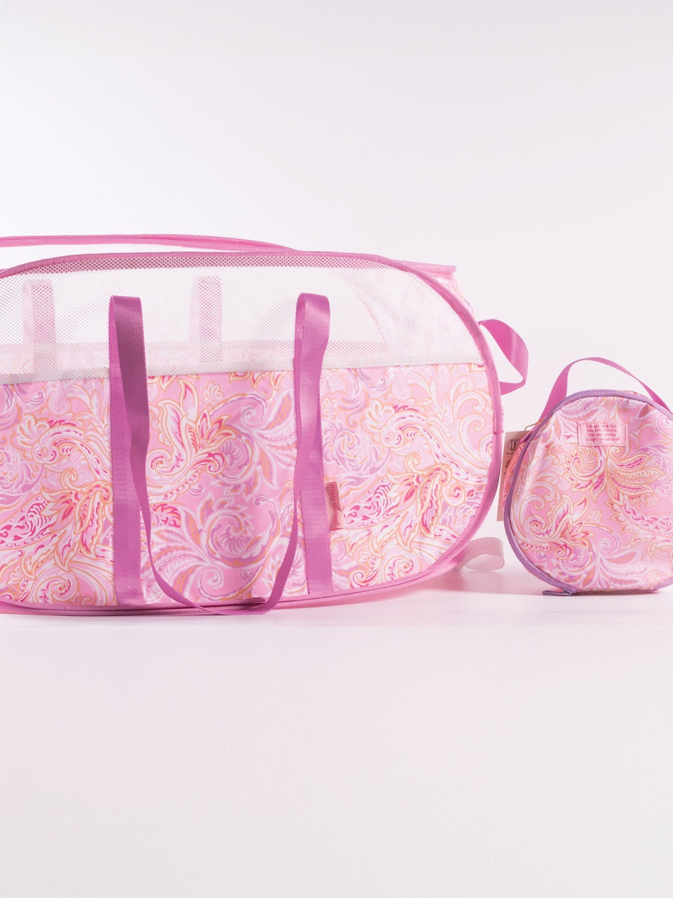SS Pink Paisley Pop Up Tote