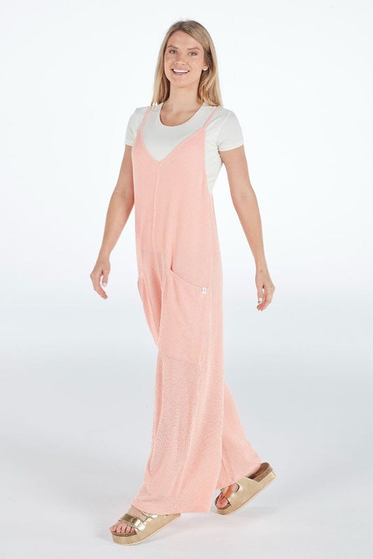 Simply Southern Knit Jumpsuit +PLUS - Coral Orange Simply Southern