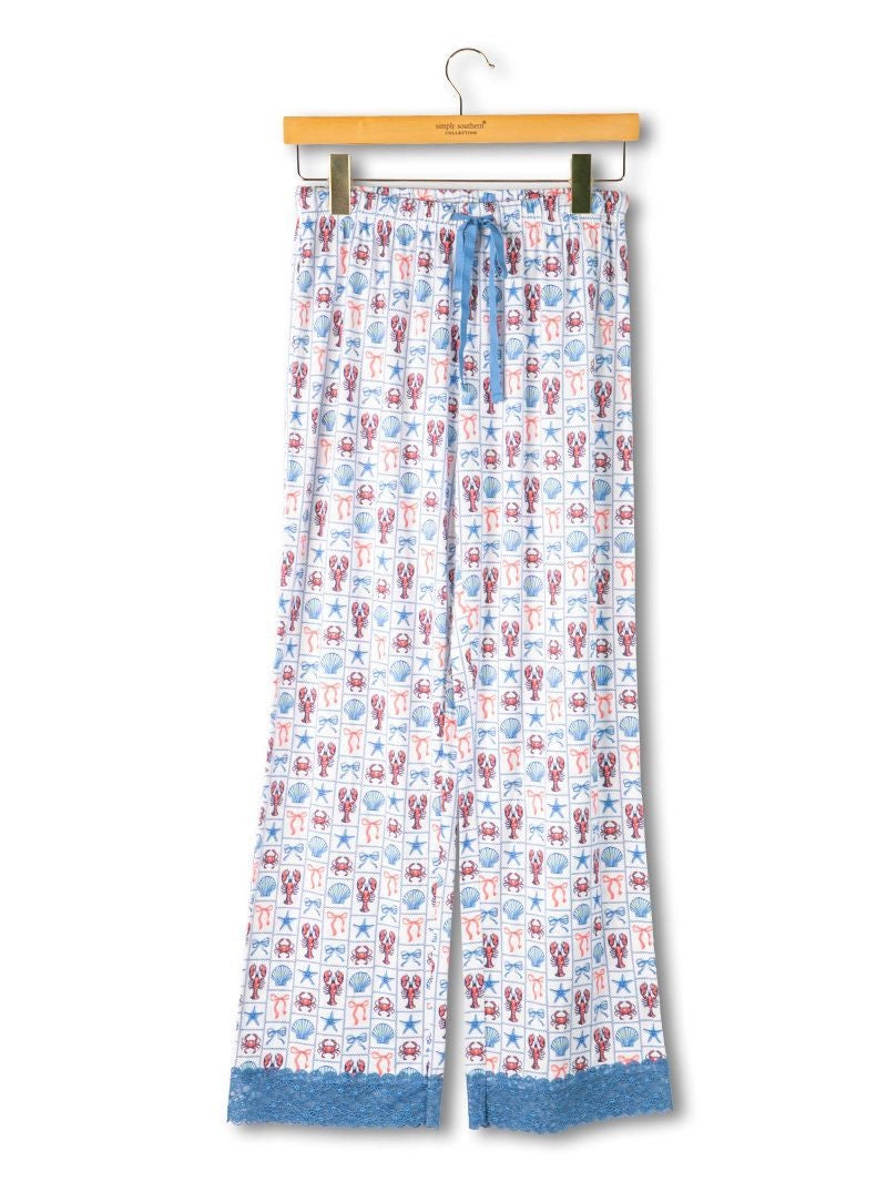 Simply Southern Lobster Patchwork Lounge Pants