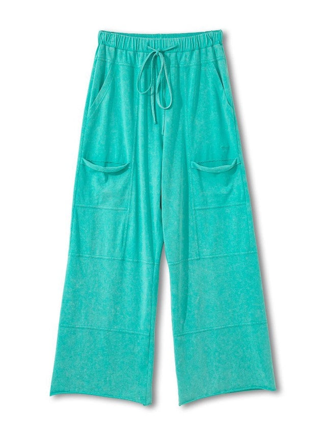 Teal Vintage Washed Pants (1)