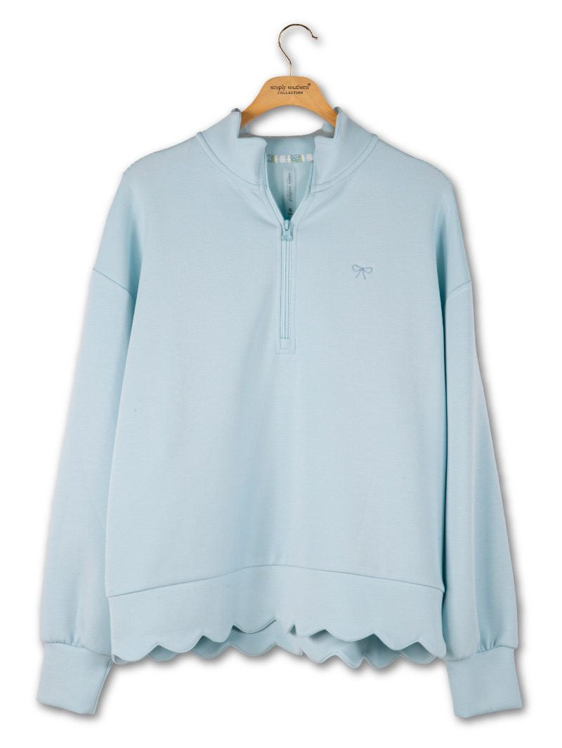 SS Super Soft Quarter Zip Pullover - Blue