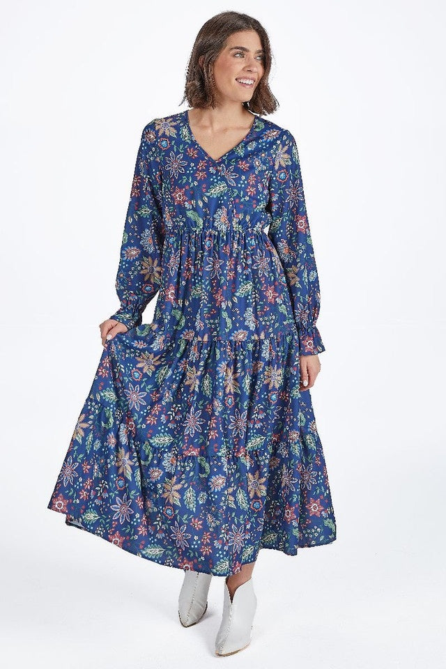 simply southern maxi dress Simply Southern Red & Blue Patchwork Dress