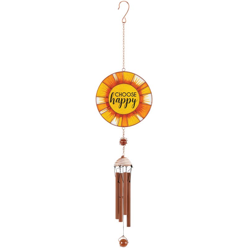 Wireworks "Choose Happy" Chime Gift & Garden by Carson