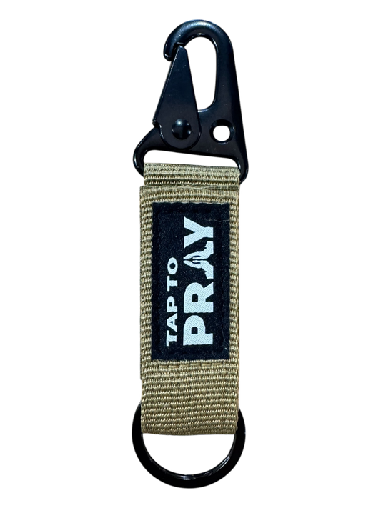 Tactical Carabiner Keychain - Tan