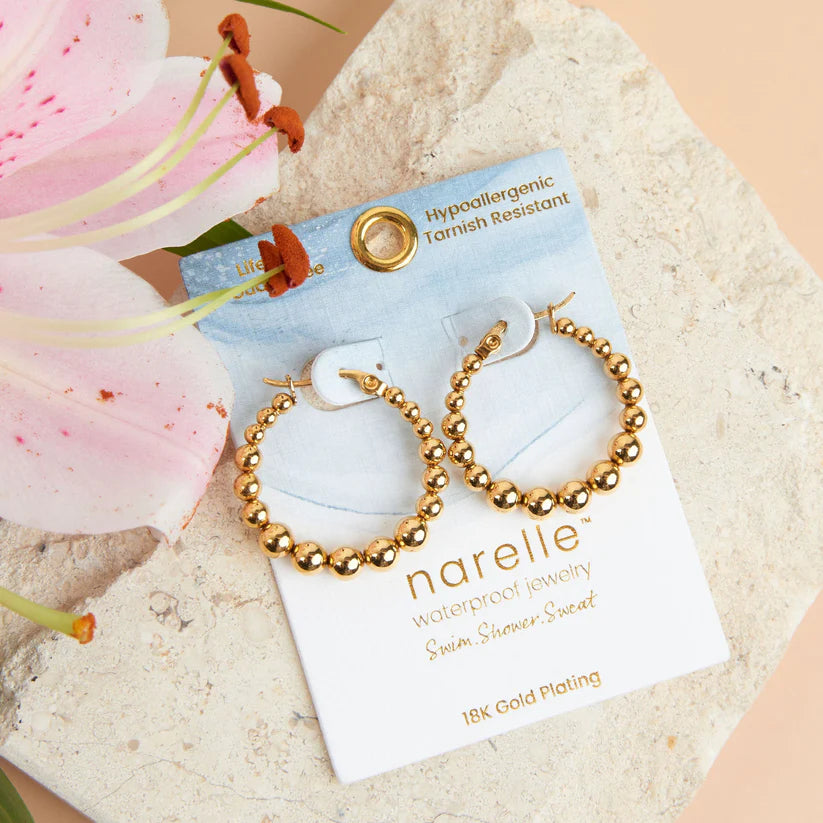 Narelle Waterproof Twisted Chunky Hoop Earrings