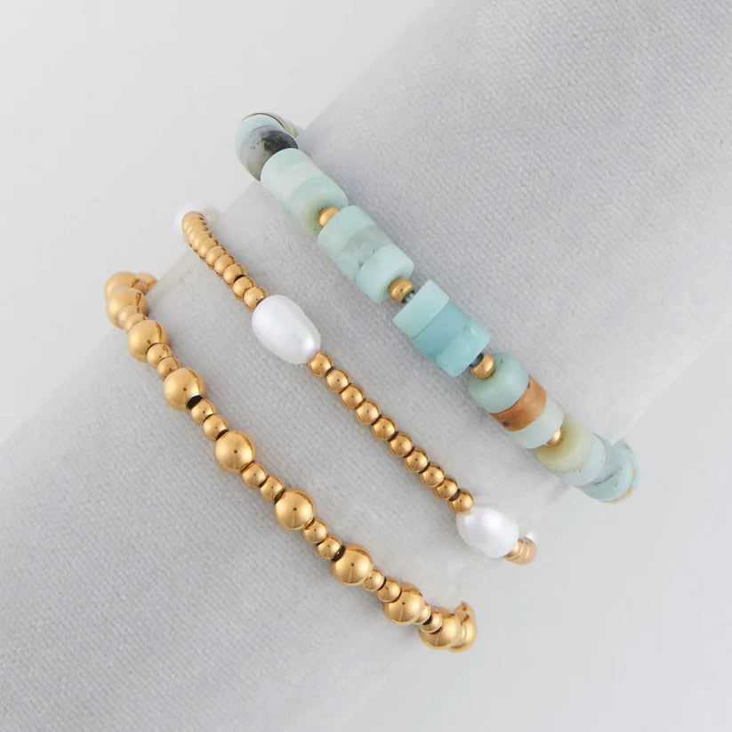 Narelle Waterproof Pearl Bracelet Set