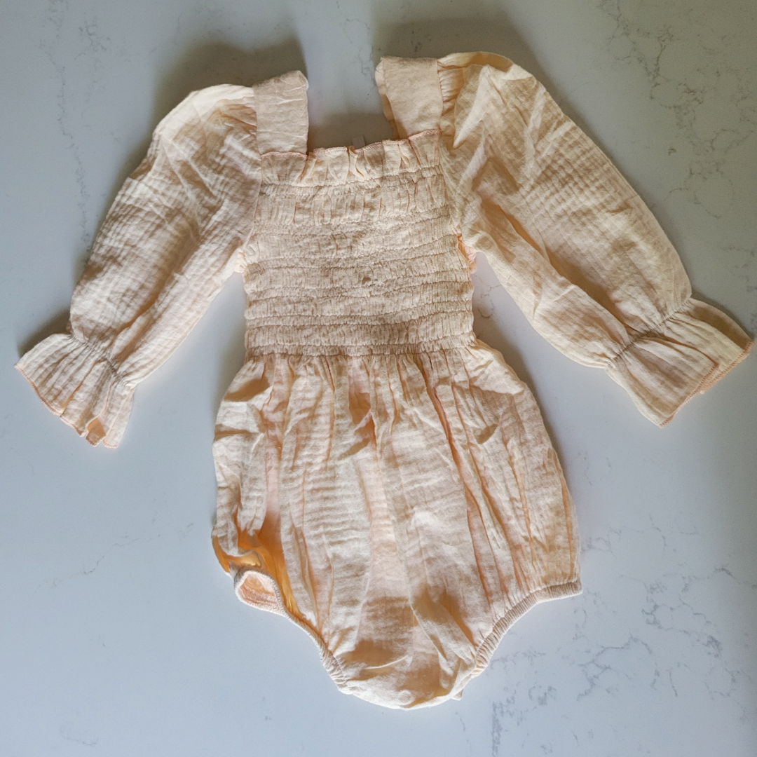Muslin Puffed Sleeve Mommy & Me Dress - Infant: 9-12M