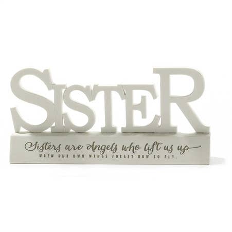 Sisters White Resin Figurine Decorative Tabletop Object