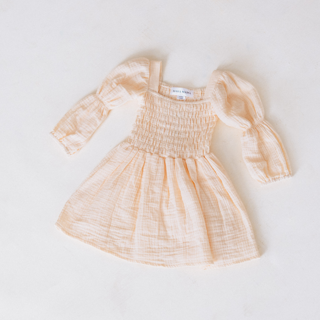 Muslin Puffed Sleeve Mommy & Me Dress - Child: 8-9Y
