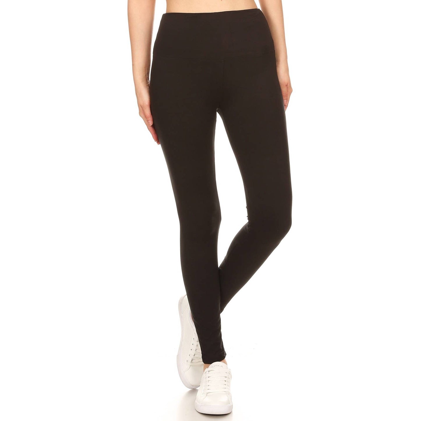 5" Yoga Band Buttery Soft High Waist Leggings: H Dark Charcoal / ONE