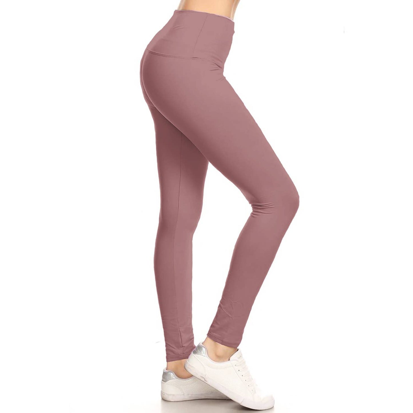 5" Yoga Band Buttery Soft High Waist Leggings: H Dark Charcoal / ONE