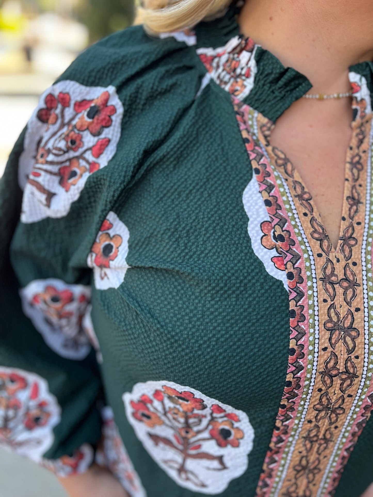PLUS Umgee Forest Haven Boho Floral Tunic
