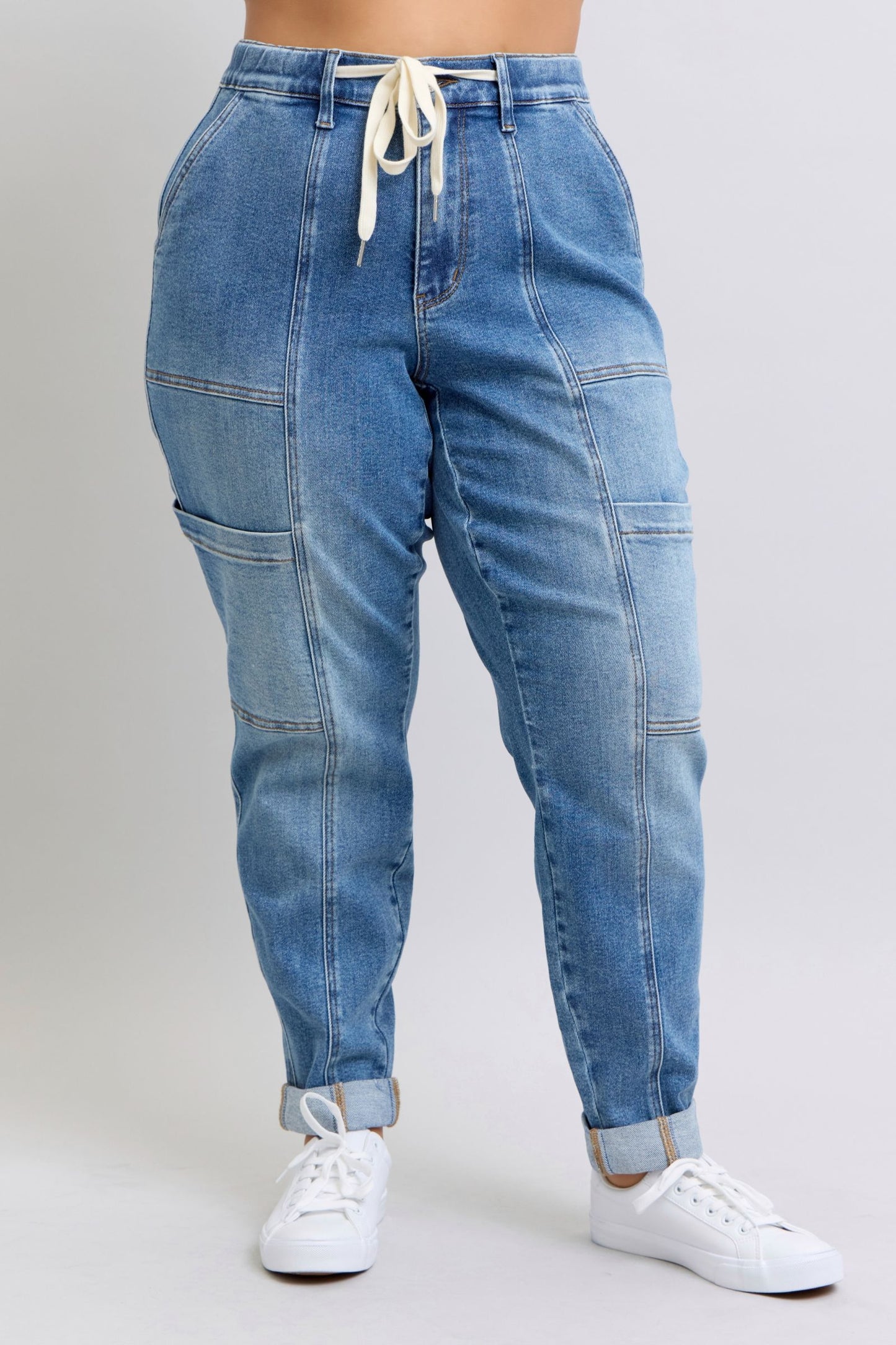 PLUS Judy Blue HW Cuffed Cargo Jogger Judy Blue