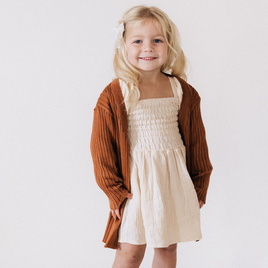 Muslin Puffed Sleeve Mommy & Me Dress - Child: 8-9Y