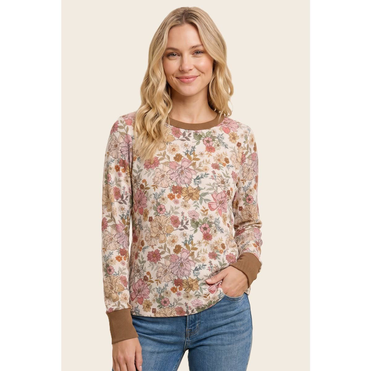 Staccato Floral Hacci Top