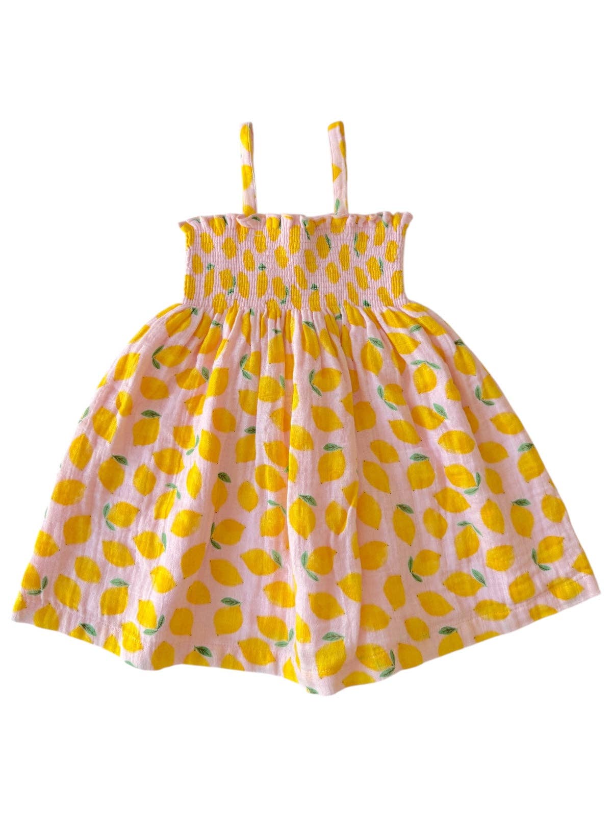 Lemon Sorbet / Muslin Smocked Tube Dress: 2Y SIIX Collection