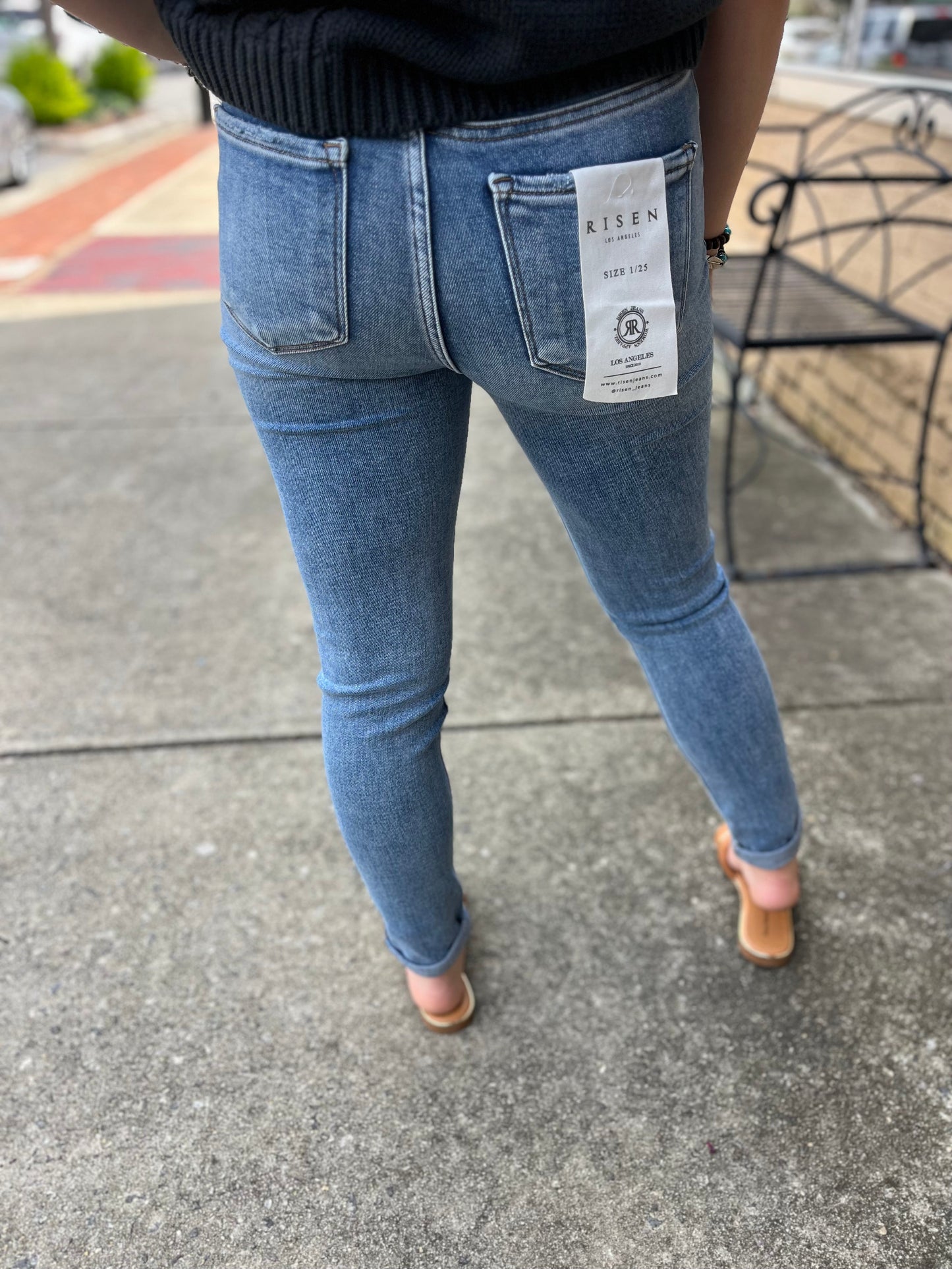 Risen HR Ankle Skinny Roll-Up Jean Risen