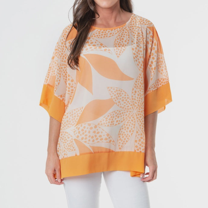 Poncho Top Lexi Tangerine Dream Sheer One Size
