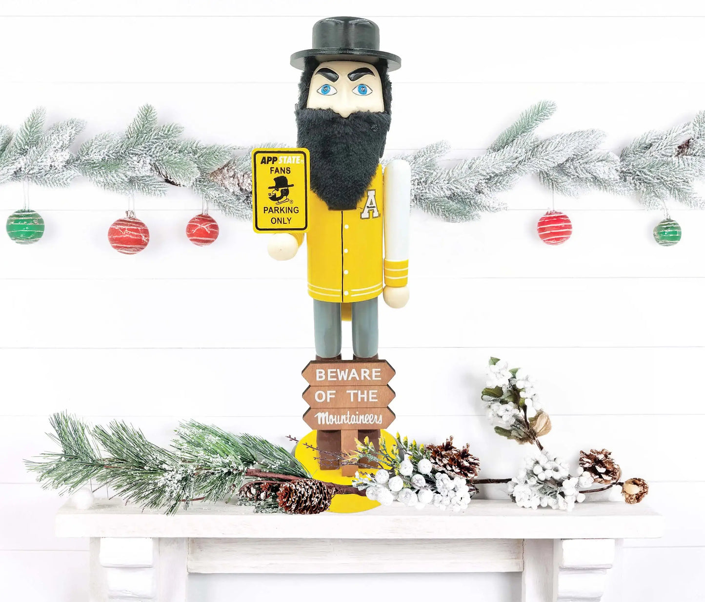 12" Appalachian State Beware of Mountaineers Nutcracker