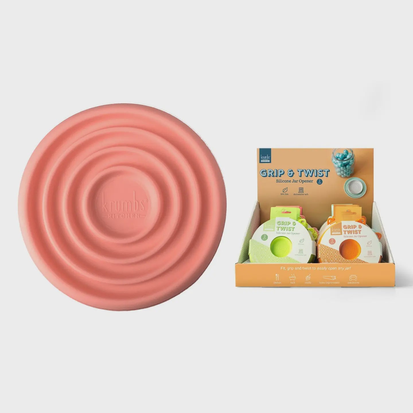 Krumbs Kitchen Essentials Silicone Jar Opener- 2 Pack
