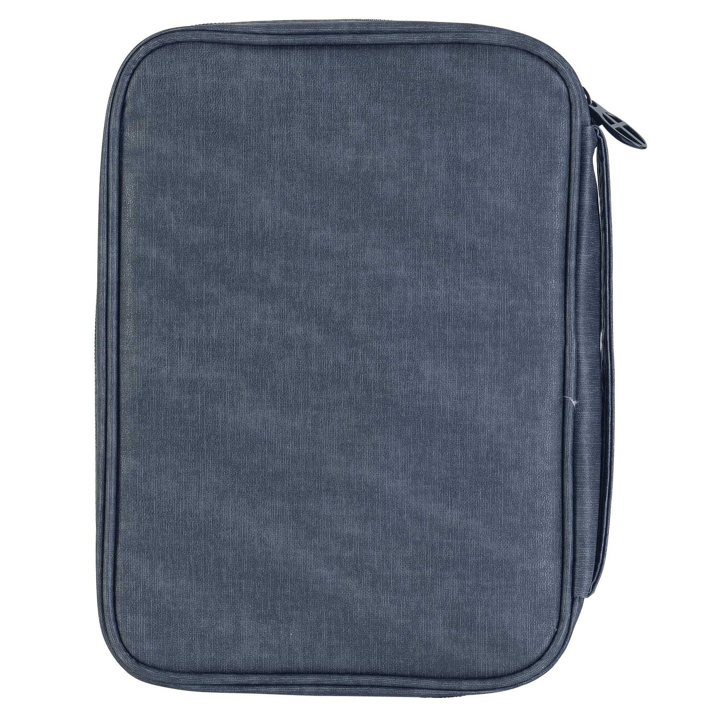 Bible Cover Black & Tan With Cross Large Print
