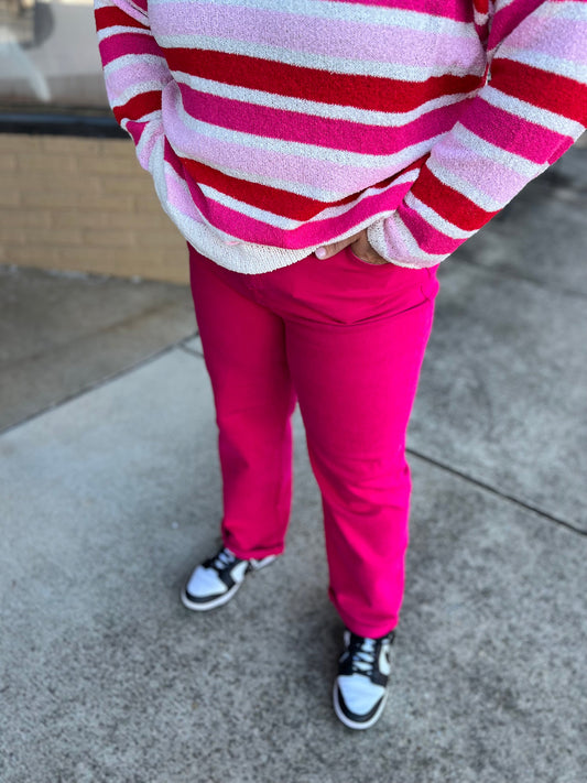 PLUS Risen HR Fuchsia Boyfriend Pant Risen