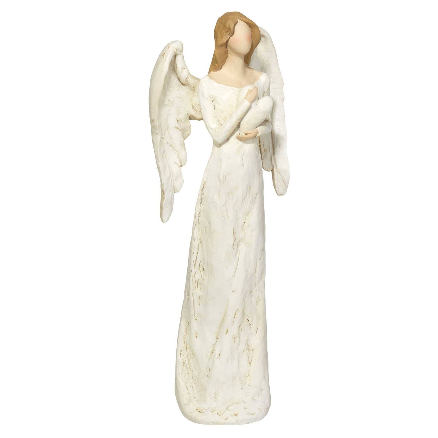 ANGEL WITH HEART RSN 12"H