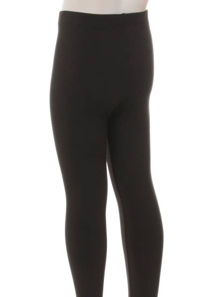 Kid's Buttery Soft Solid Colors Leggings: Black
