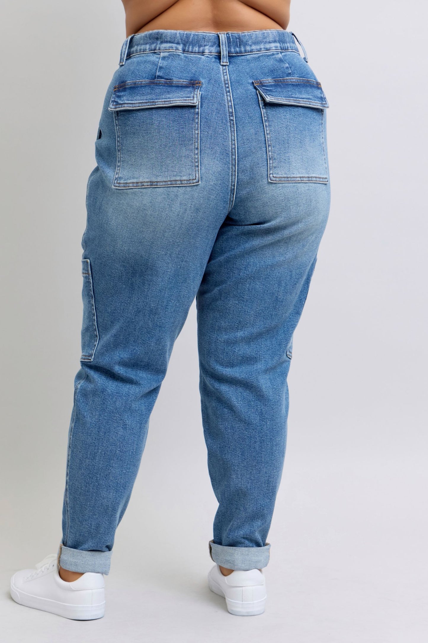 PLUS Judy Blue HW Cuffed Cargo Jogger Judy Blue