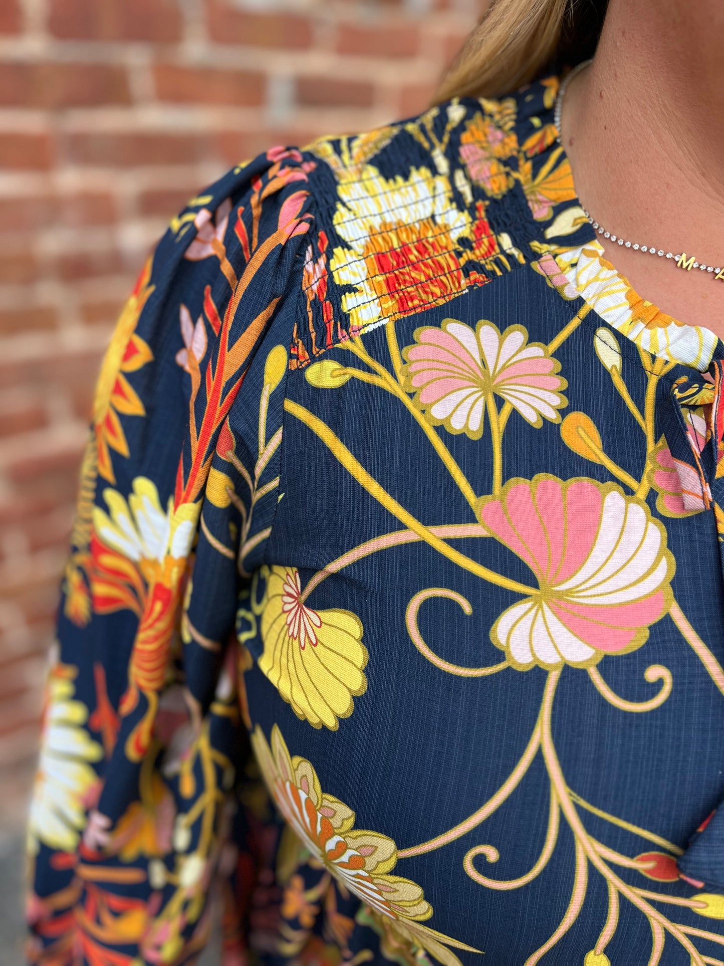 PLUS Umgee Copyright Mix Floral Tiered Midi Dress