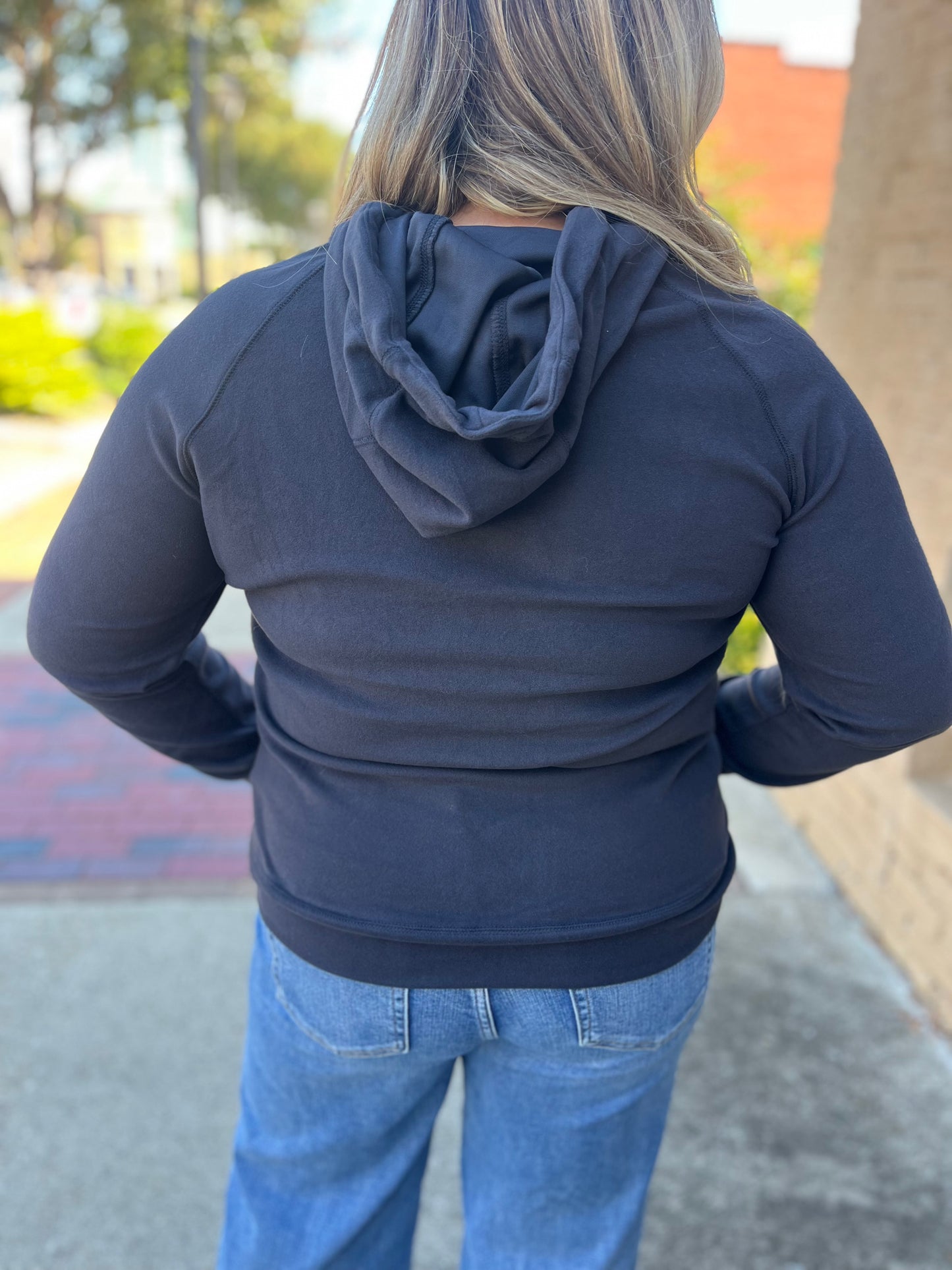 Staccato Charcoal Luxe Micro-Brushed Hoodie