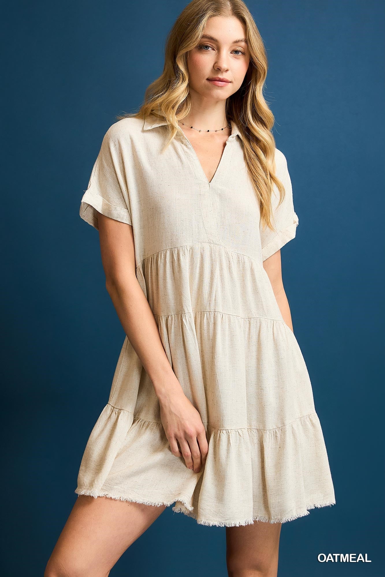Umgee Sunny Breeze Tiered Mini Dress