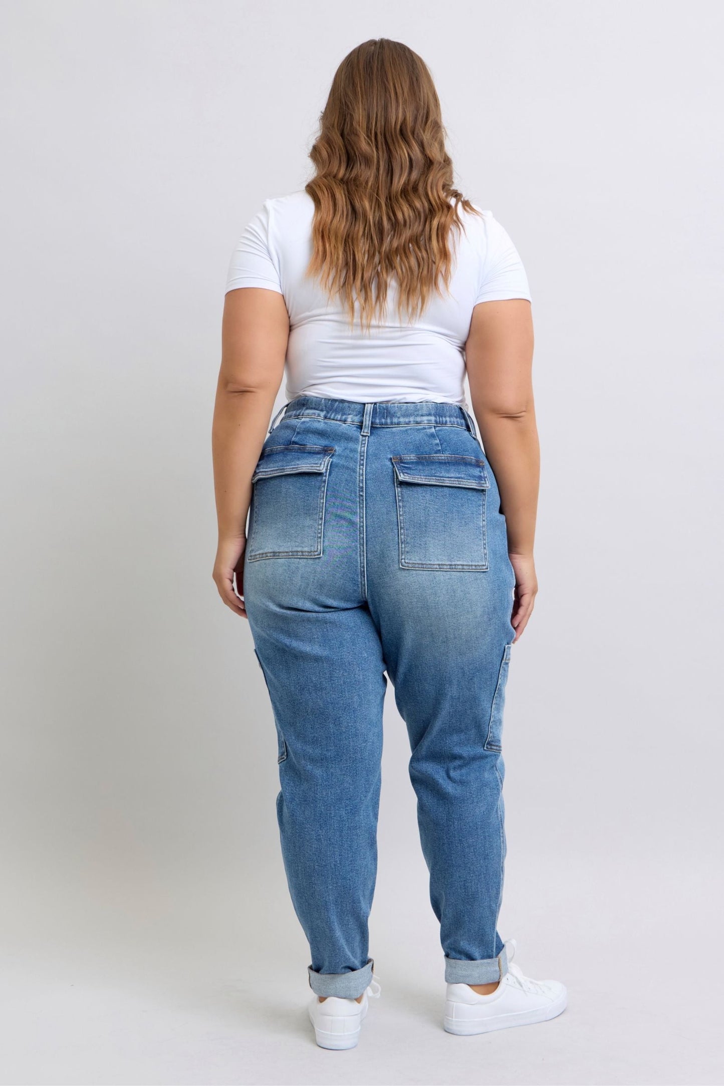 PLUS Judy Blue HW Cuffed Cargo Jogger Judy Blue