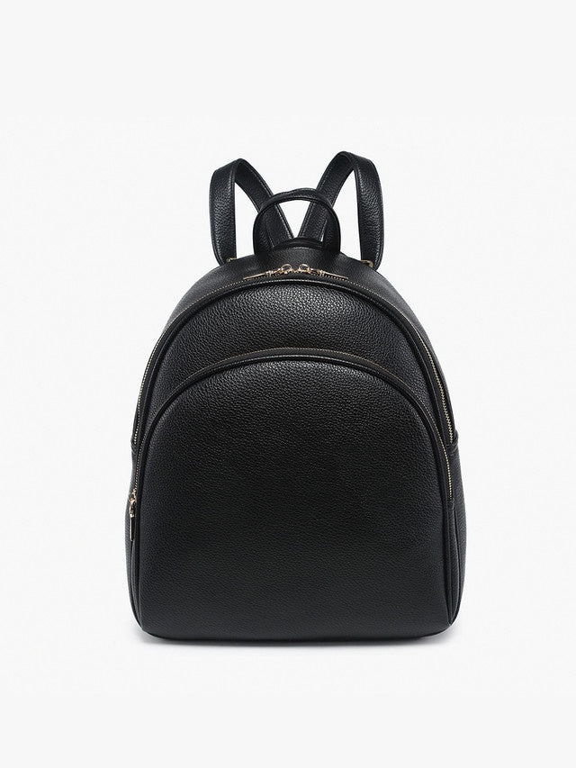 black vegan leather backpack Simone Vegan Convertible Backpack Black