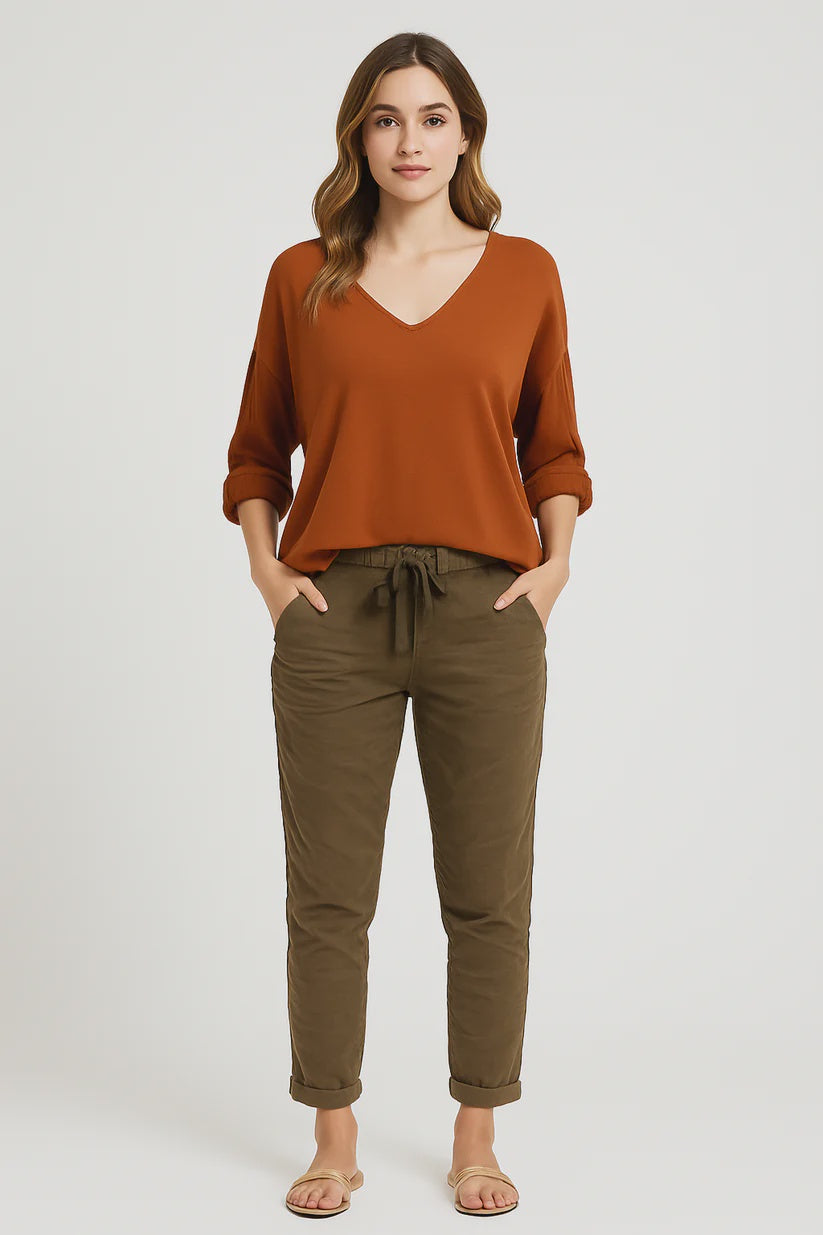 Italian Burnt Orange Knit Sweater ONE SIZE