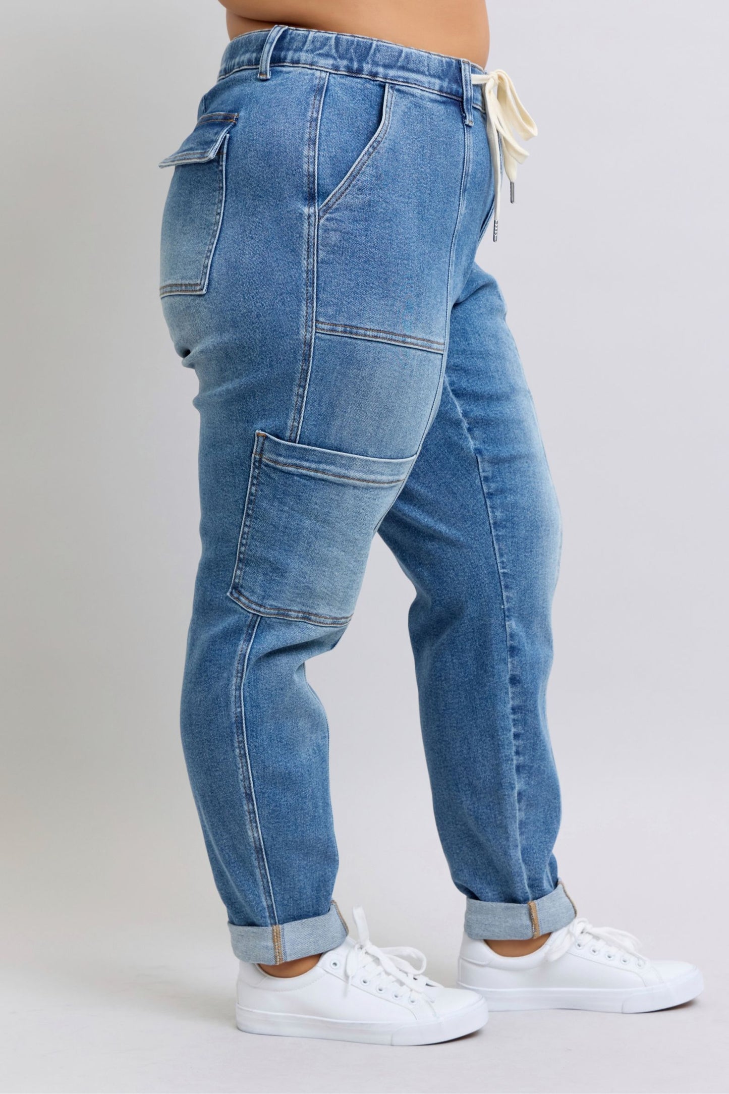 PLUS Judy Blue HW Cuffed Cargo Jogger Judy Blue