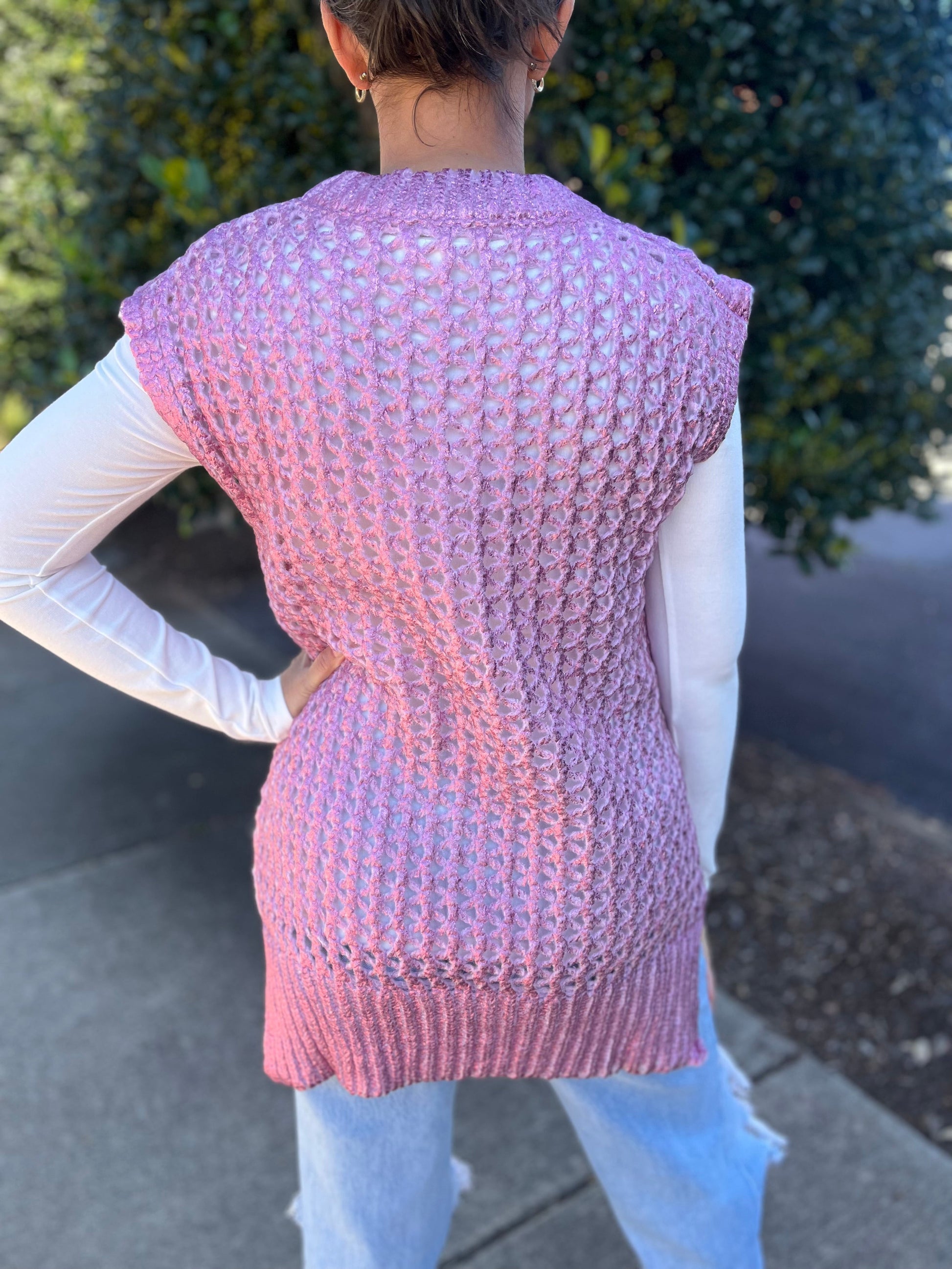 Umgee Metallic Foil Sweater Tunic Umgee