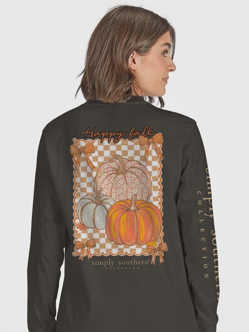 Simply Southern Happy Fall Pumpkin Graphic Tee – Black
