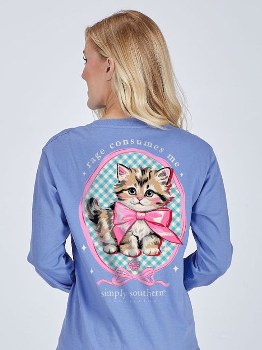 SS Fierce & Fluffy Bali Blue Long Sleeve Tee