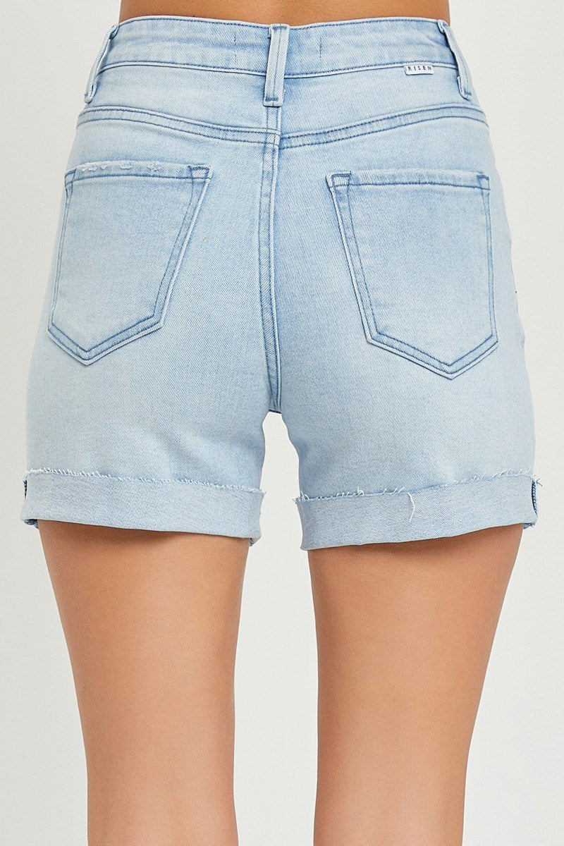 Risen HR Light Wash Cuffed Short Risen