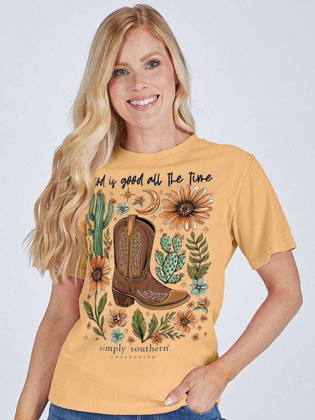 SS "God is good" Western Tee