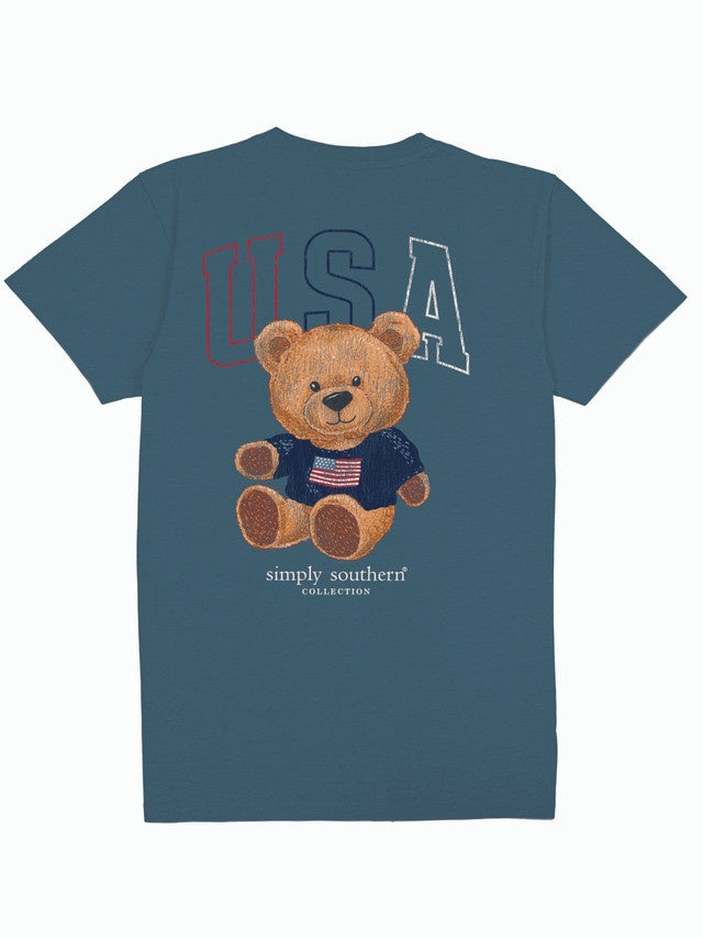 SS USA Teddy Bear Tee Simply Southern
