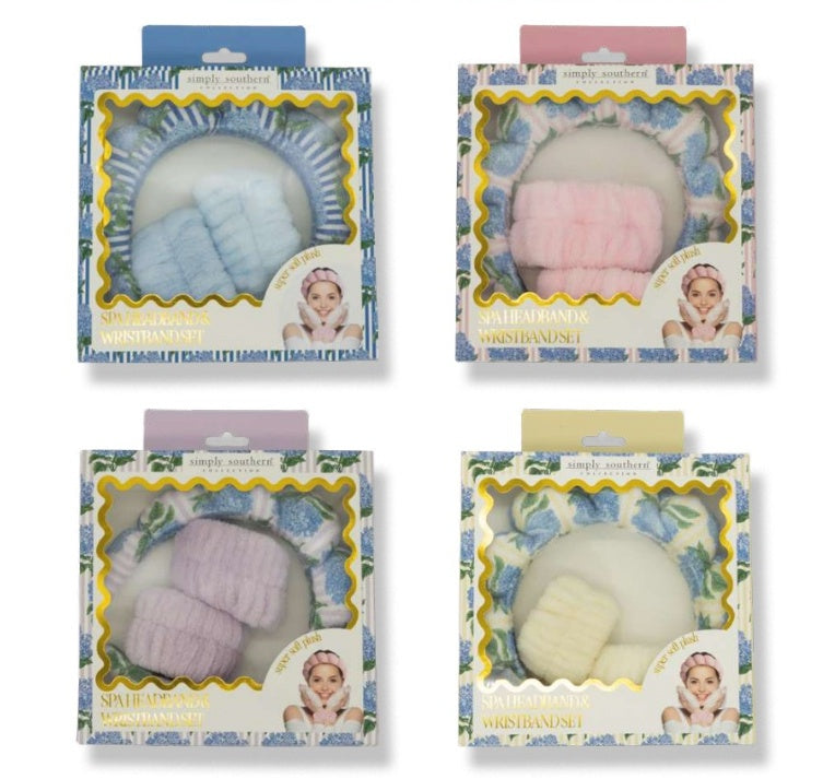 Spa Headband and Wristband Set