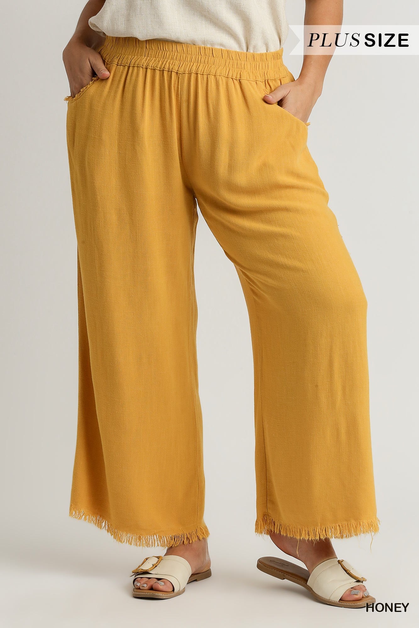 PLUS Umgee Honey Linen Pant