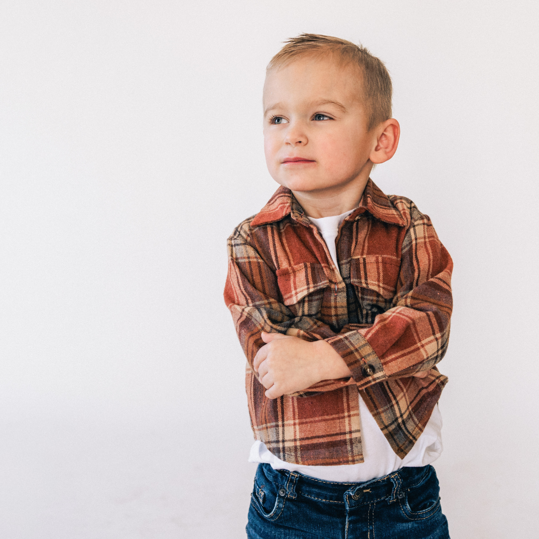 Lightweight Rust Flannel - Child: 6-7Y