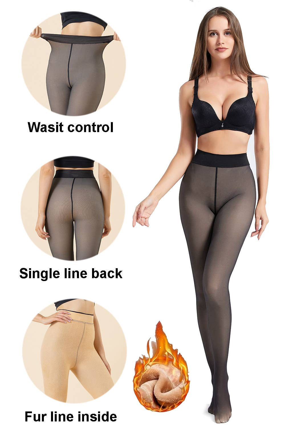 Thermal fleece Winter Pantyhose Stoking
