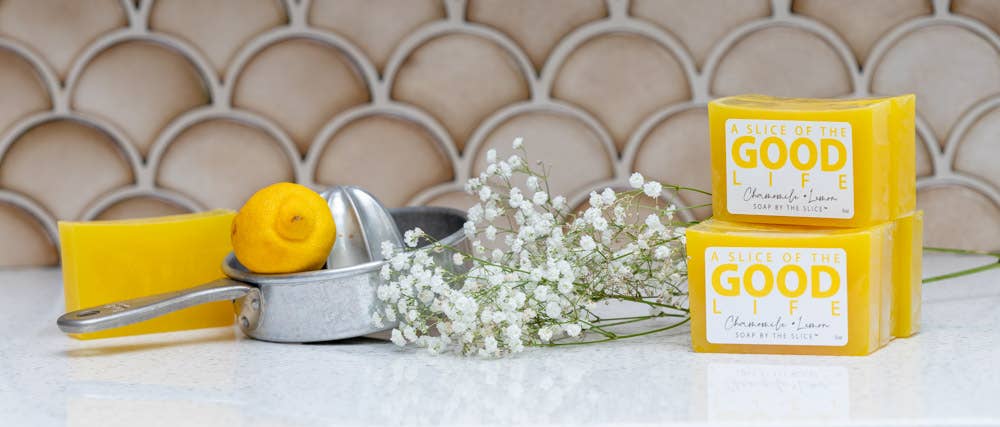 CHAMOMILE + LEMON SOAP SLICE 5 oz. The Appalachian Goat